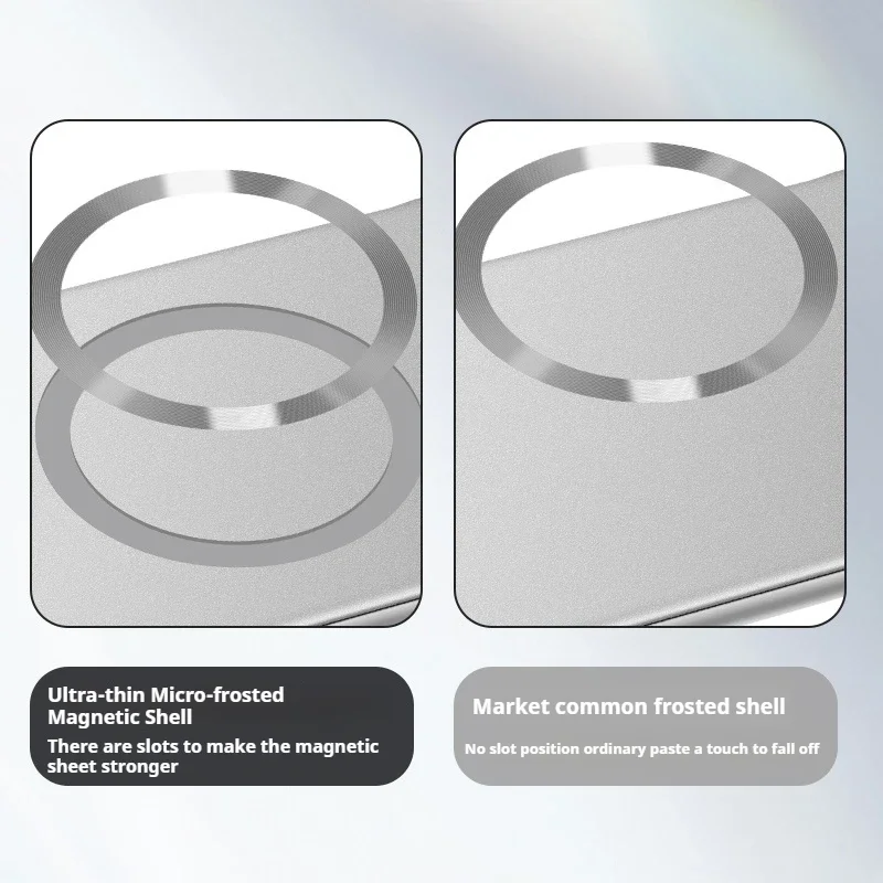 Sleek Metallic Paint Finish for Magnetic Smartphone Case - Borderless Cooling Design