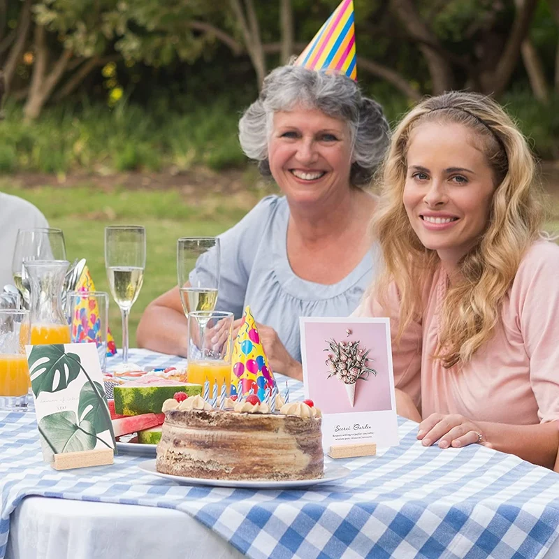 

Деревянные держатели для подписей AT14, держатели для карт с бумажными картами для свадебной церемонии, дня рождения, 30 шт.