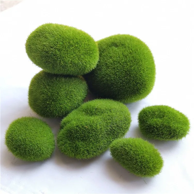 Artificial Moss Rocks for Home Garden Flower Pot Decoration Creative Crafts 10Pcs