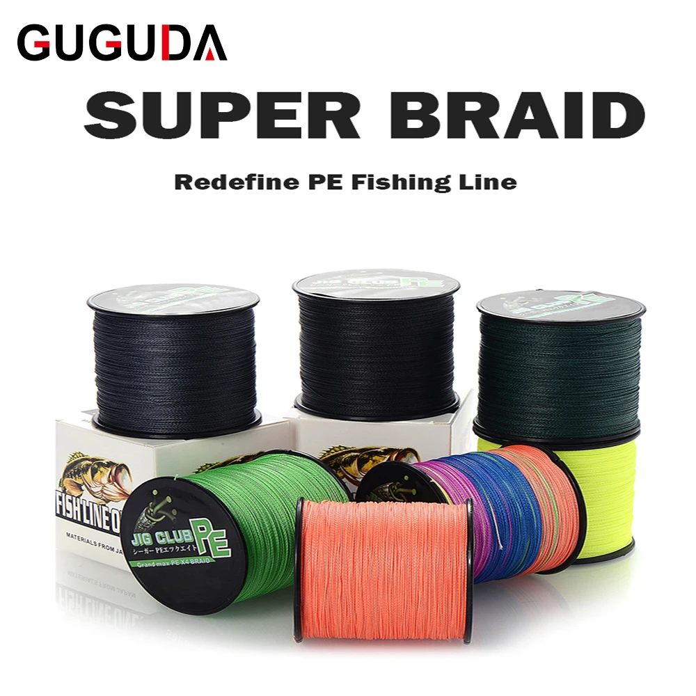 4Strands150m300m500mFishingLinePescaBraidedFishingLinePE