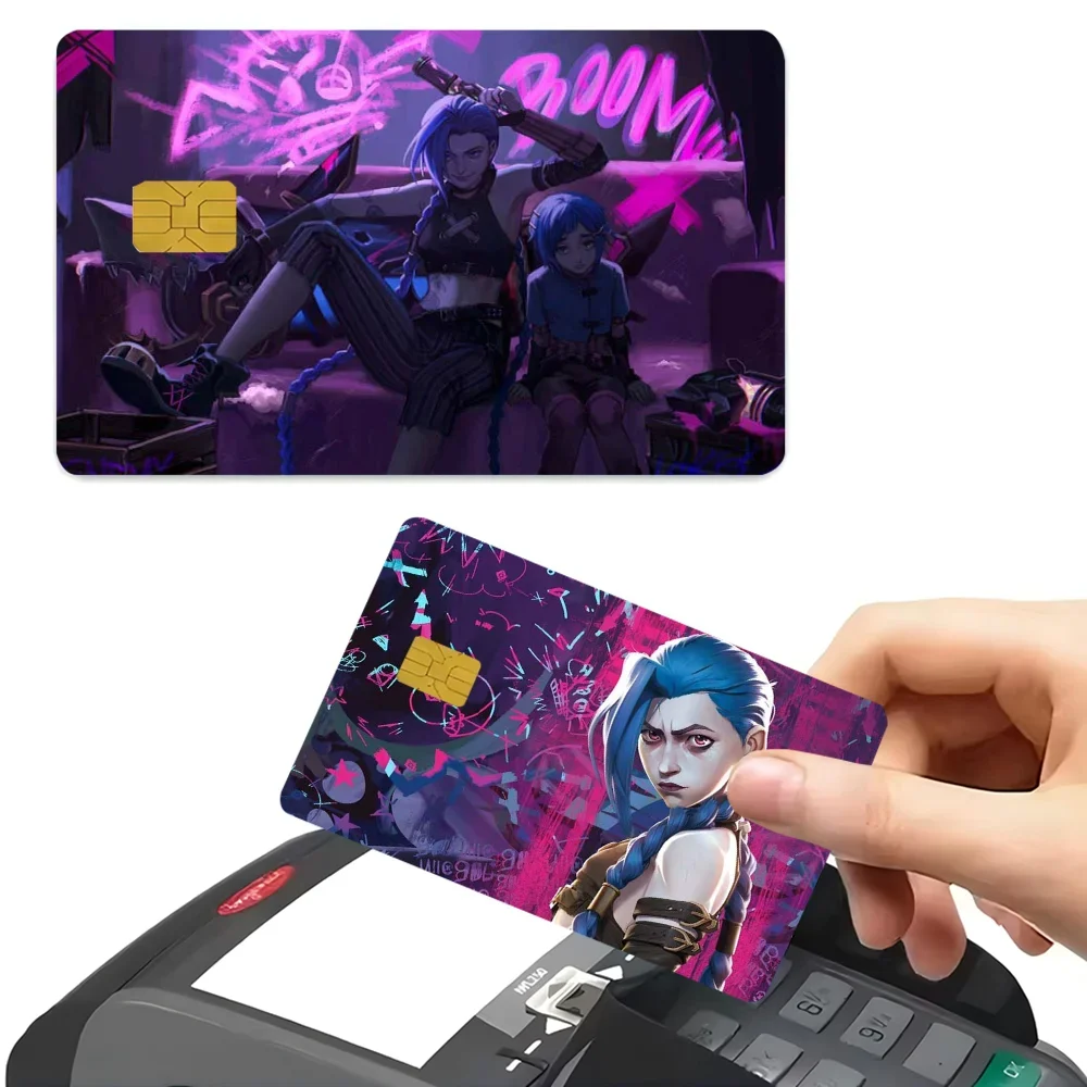 A-Arcane Anime Spend Or Save Funny Shell On Off Ultra Thin No Fade Sticker Skin Cover Film For Debit Credit Card