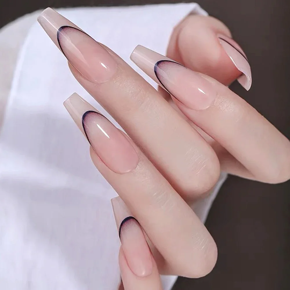 Nail Stickers 6/18pcs French Manicure 3D Gradient Decals