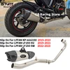 Motorcycle Exhaust 50.8mm Carbon Fiber Muffler Escape Modified Front Link Pipe Slip For LFFAN KP mini150 LF150-5U 5W 2015-2023