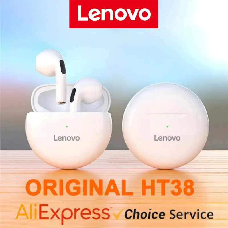 TWS-наушники Lenovo HT38 с поддержкой Bluetooth 5,0 и микрофоном