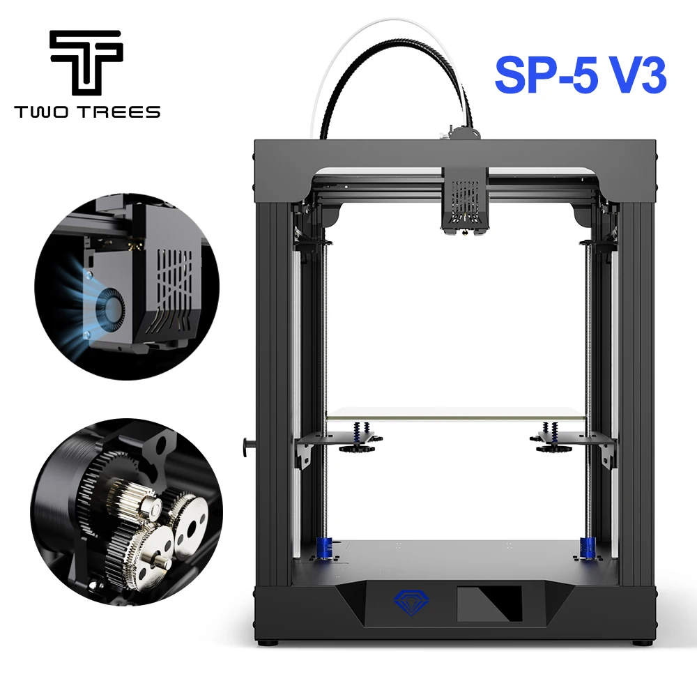 Twotrees SP-5 V3 고속 3D 프린터, 고속 압출, CoreXY 듀얼 Z축 3D 프린터 키트, 고정밀 인쇄, 350 mm/S 9.5: 1