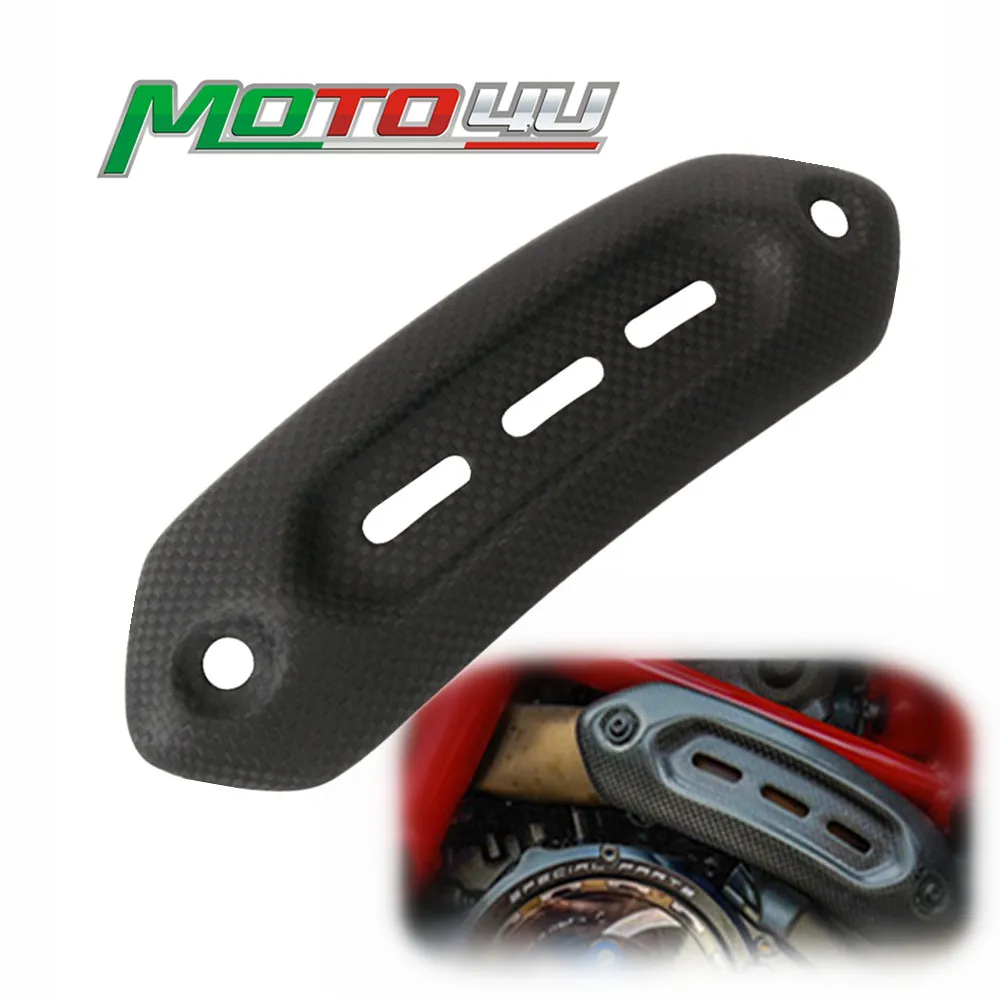 

Защитный чехол MOTO4U из настоящего углеродного волокна для выхлопных газов, тепловой экран для DUCATI Hypermotard 950 939 821 RVE SP, аксессуары, модифицированные детали