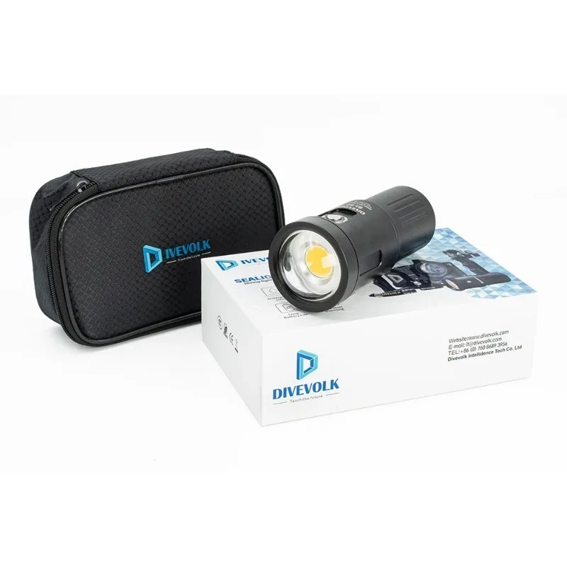 Divevolk Sl50 Luce Video Subacquea Professionale In Lega Di Alluminio Aeronautico Di Alta Qualità, 5000 Lumen E 120 Gradi Grandangolare
