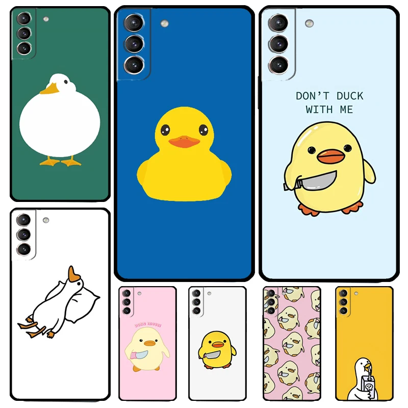 Cartoon Duck Knife Protective Phone Case