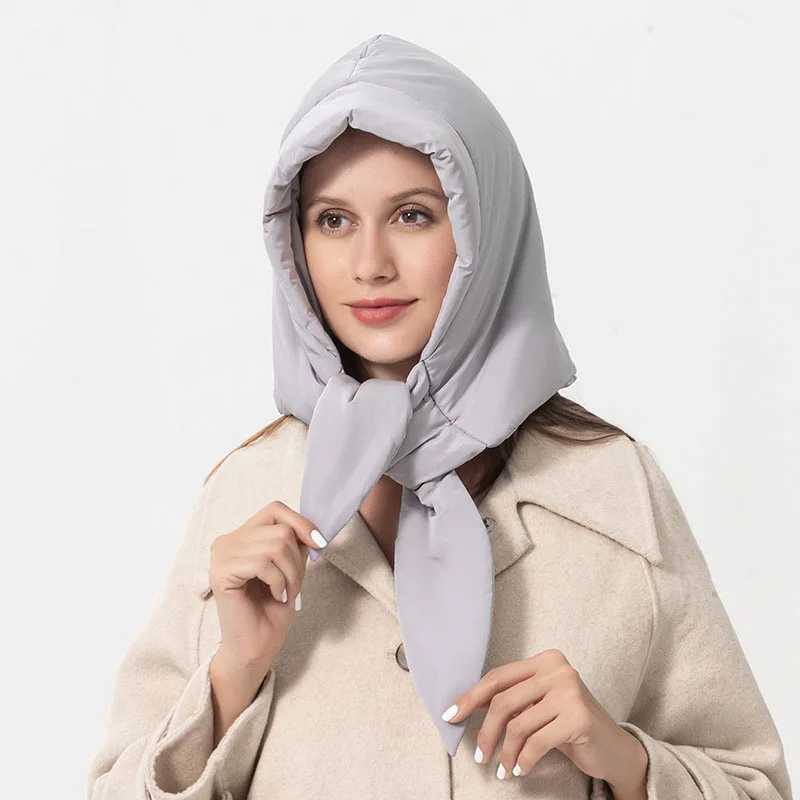 

New Winter Pullover Cap For Women Down Feather Filler Wind-proof Thermal Northern Europe Suit Ski Ushanka Fashion Bomber Hat