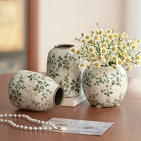 Ice Cracked Ceramic Vase Handmade Vase Bohemian Art Home Decoration Living Room Office Decoration Dried Flower Display Vase 2
