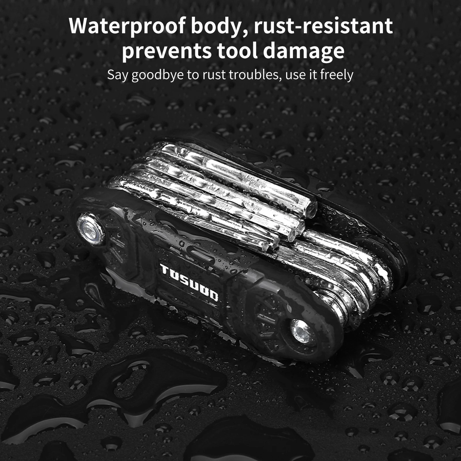 TOSUOD 16 in 1 Bike Repair Tools Portable Multifunctional Wrench - Image 5