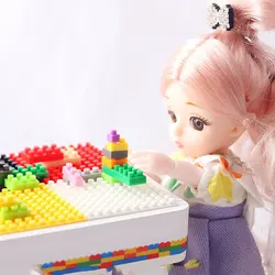 1/6 Simulation Mini Building Block Game Table Model For Barbie Dolls BJD Ob11 Miniatrue Dollhouse Accessories Kids Toys Gifts