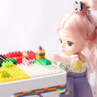 1/6 Simulation Mini Building Block Game Table Model For Barbie Dolls BJD Ob11 Miniatrue Dollhouse Accessories Kids Toys Gifts 1
