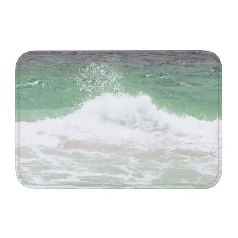 

Personalized Ocean Waves Retro Style Beach Lovers Doormat Mat Anti-Slip Kitchen Bathroom Living Room Rug Carpet 40*60cm
