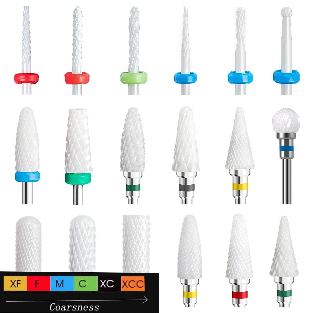 Ceramic Tungsten Nail Drill Bit For Manicure Pedicure Nail Files Buffer Art Equipment Accessory nail drill bit,electric nail drill bit,manicure drill bit