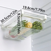 Boîte de rangement de type tiroir pour réfrigérateur, aliments, légumes, fruits, œufs, organisateur frais, cuisine, réfrigérateur, conteneurs transparents, boîtes 4