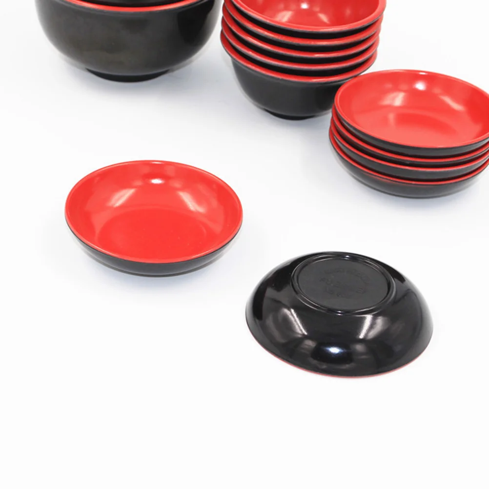 Round Sauce Dishes Food Dipping Soy Sauce Plates Melamine Seasoning Dish Appetizer