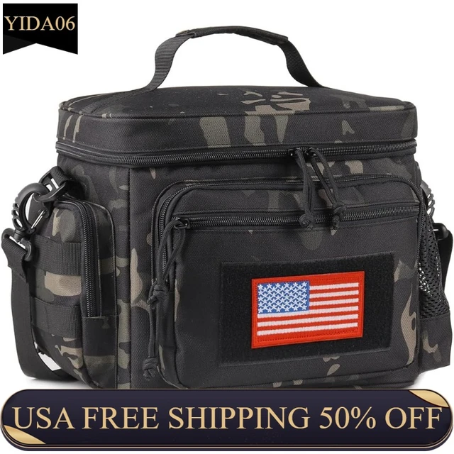 Tactical Lunch Box for Men, Insulated Lunch Bag Adult, Thermal Lunchbox  Leakproof Waterproof Cooler Bag, Dual Compartment Lunch - AliExpress