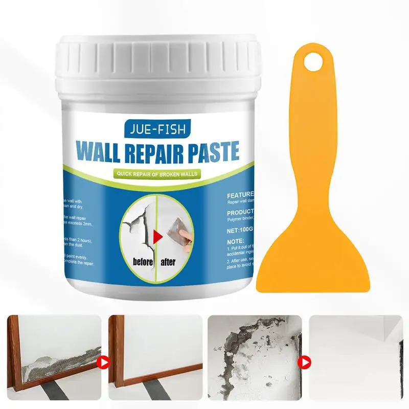 Wall Repair Paste with Scraper 100g Wall Crack Nail Repair Agent Multi