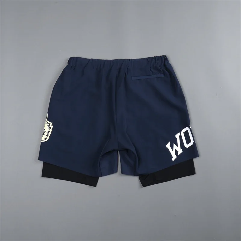 2023 Summer New Men's Shorts 2-In-1 Double Layer Shorts Gym Sports Fitness Running Training Quick Dry Breathable Stretch Shorts