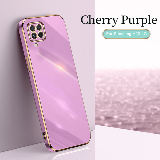 Plating Protective Cover For Samsung Galaxy A22 4G/5G Case Soft Silicone Shockproof Fundas SumsungA22 Sansung 22A A 22