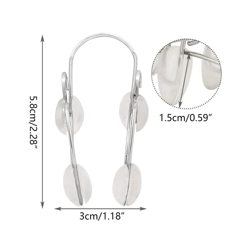 Q1QD Nose Shaper Clip Nose Beauty Up Lifting Silicone Nose Bridge Wide Crooked Nose High Up Tool for Women Men 6