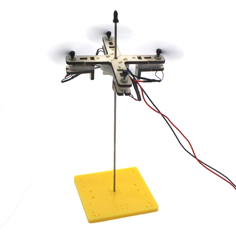 Kit Drone DIY Bois Enfant - Jouet Scientifique Éducatif 90x90x200mm