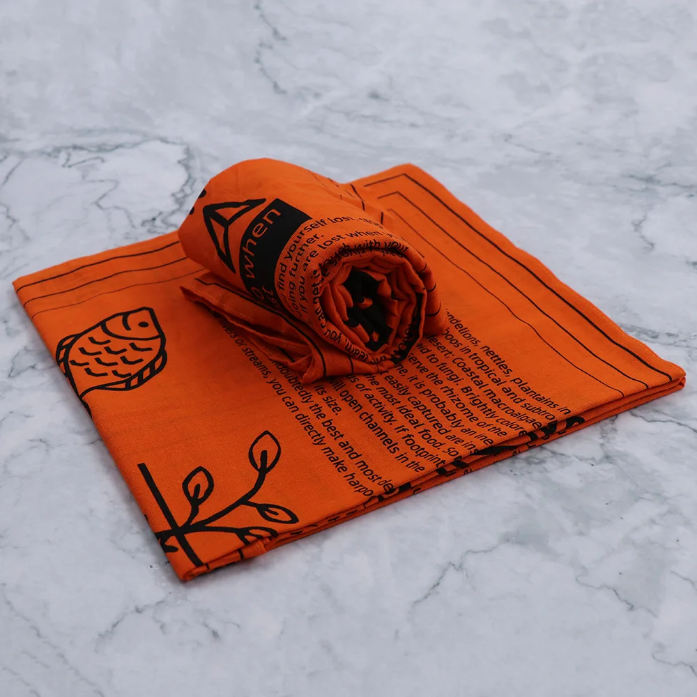 First Aid Scarf Camping Bandana Square Scarf Survival First Aid Guide Bandage Headbands Men Women Camping Hiking Scarves