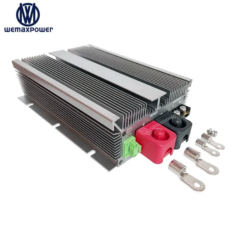 Wemaxpower 12V (12.5V TO 16V) to 14.6V 80A DC TO DC life-po4 Lithium Battery Charger Constant current for RVs Boat Truck