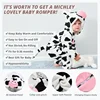 MICHLEY Carnival Winter Baby Rompers Hooded Flannel Toddler Infant Clothes Overall Bodysuits Jumpsuit Costume For Kids Girl Boy 6