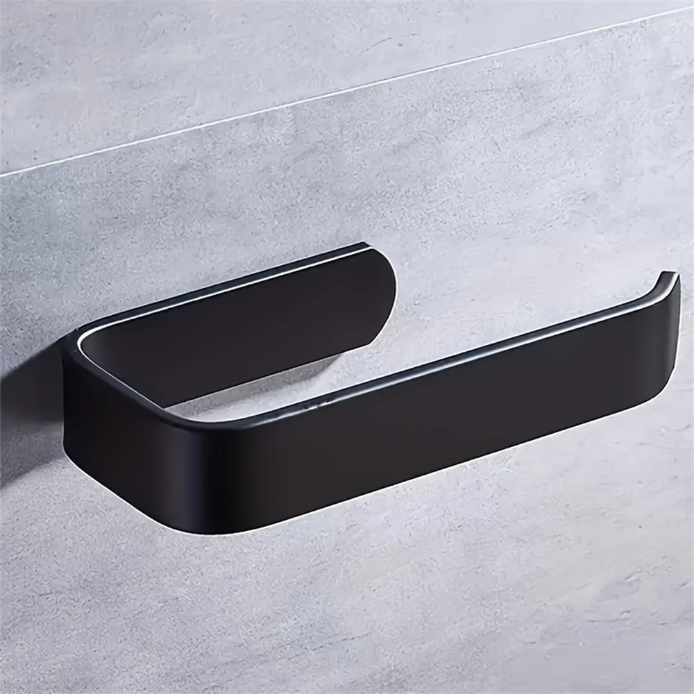paper towel holder toilet paper rack toilet paper holder towel rack toilet roll holder paper towel rack tissue holder Wall Mounted Toilet Paper Holder 1pc No Punching Tissue Towel Roll Bathroom Towel Rack Bathroom Accessories Plastic