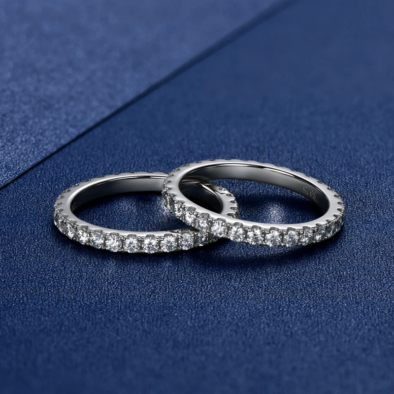 Moissanite Wedding Band Moissanite Half Eternity Ring For Women | D ...
