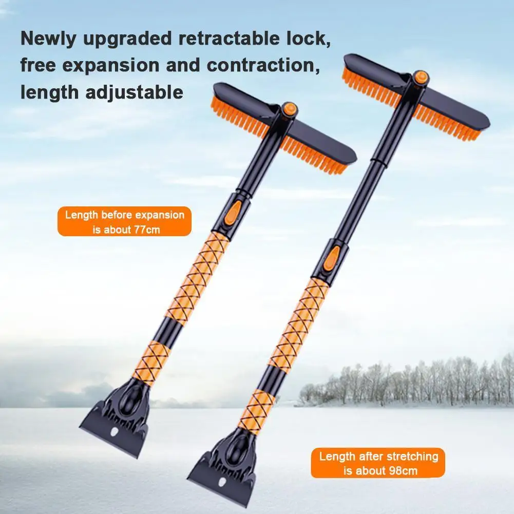 Car Winter Ice Removing Brush Shovel Flexible Adjustable Car Snow Glass Remover Windshield Snow Brush Wash Accessories