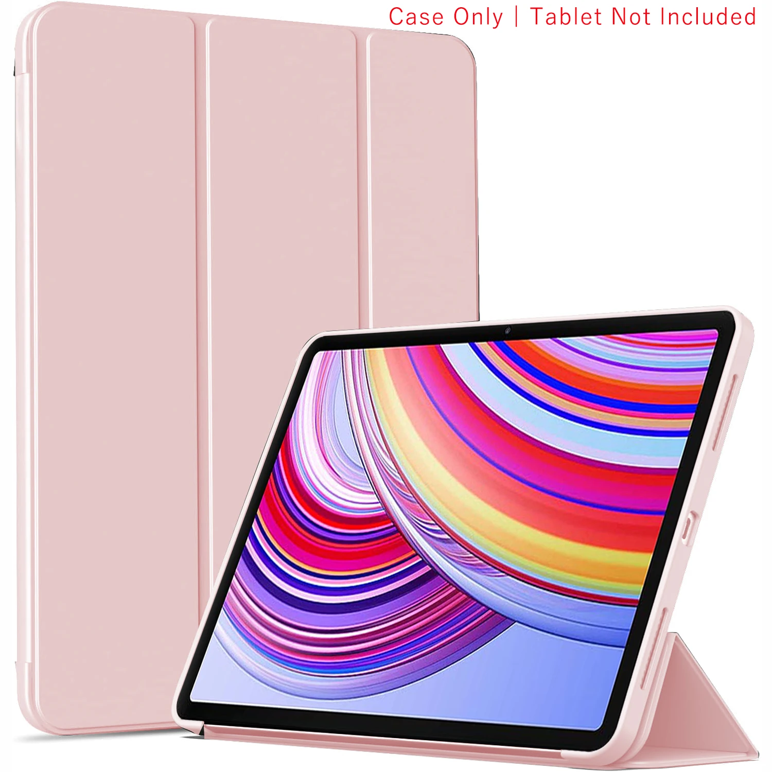 Tri-fold Flip Case - Magnetic Stand PU Leather Protective Cover with Auto Sleep/Wake Function