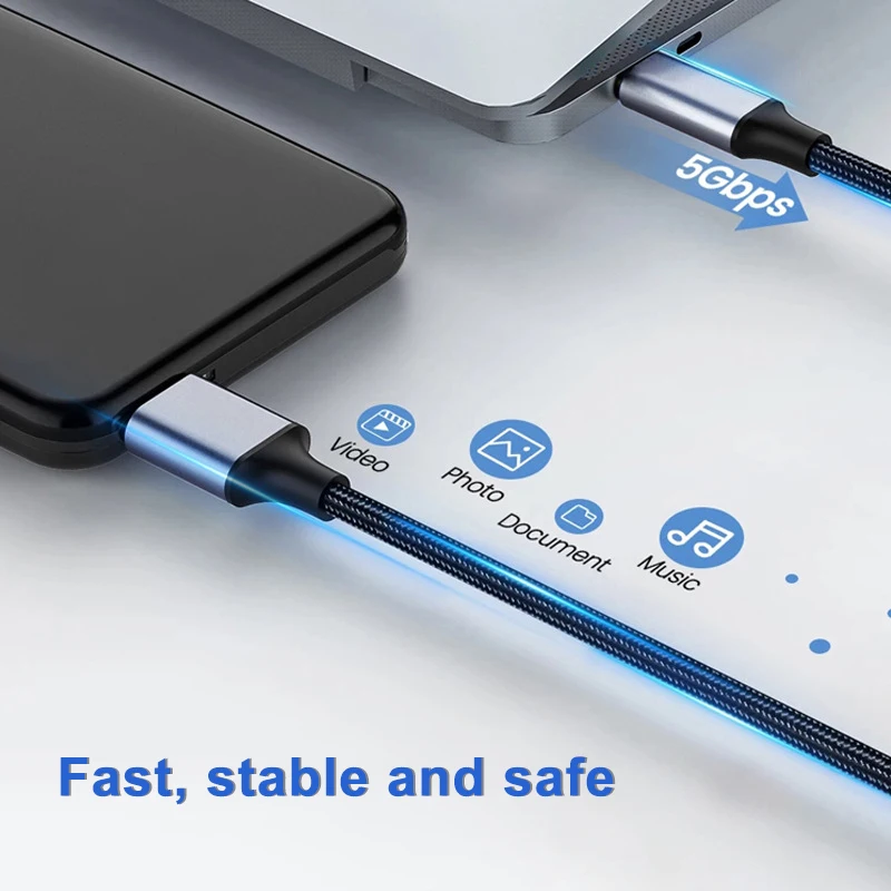 Premium High-Speed USB 3.0 to Type-C Adapter Cable