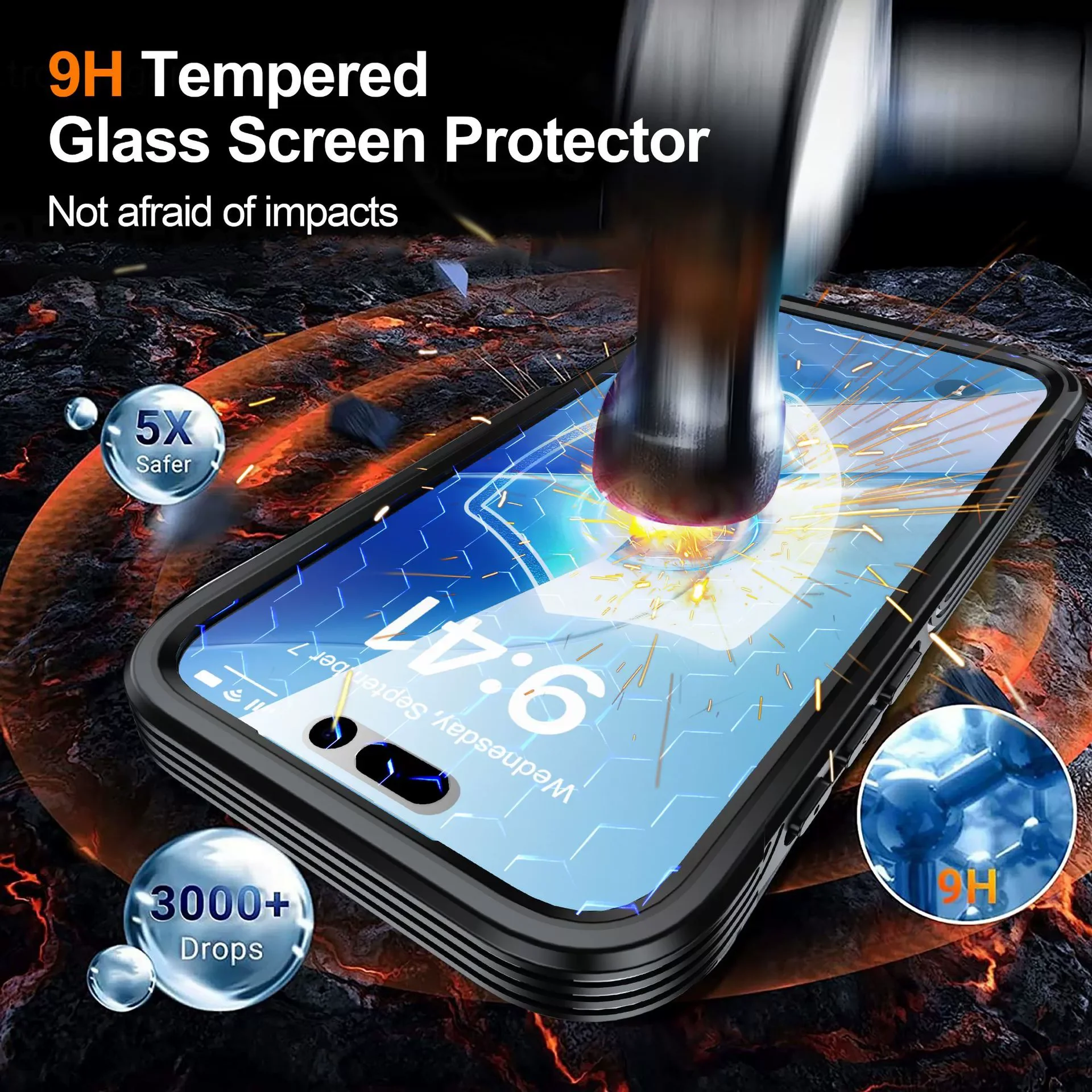 Enhanced Shockproof Magnetic Phone Case with 360° Protection and Wireless Charging Compatibility