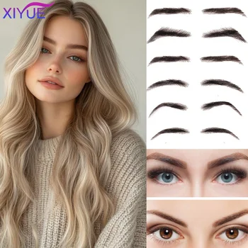 Sopracciglia per donna/uomo Sopracciglia per capelli Sei stili Stile Jolie Tessitura artificiale Parrucche per sopracciglia intrecciate per capelli da lavoro in pizzo