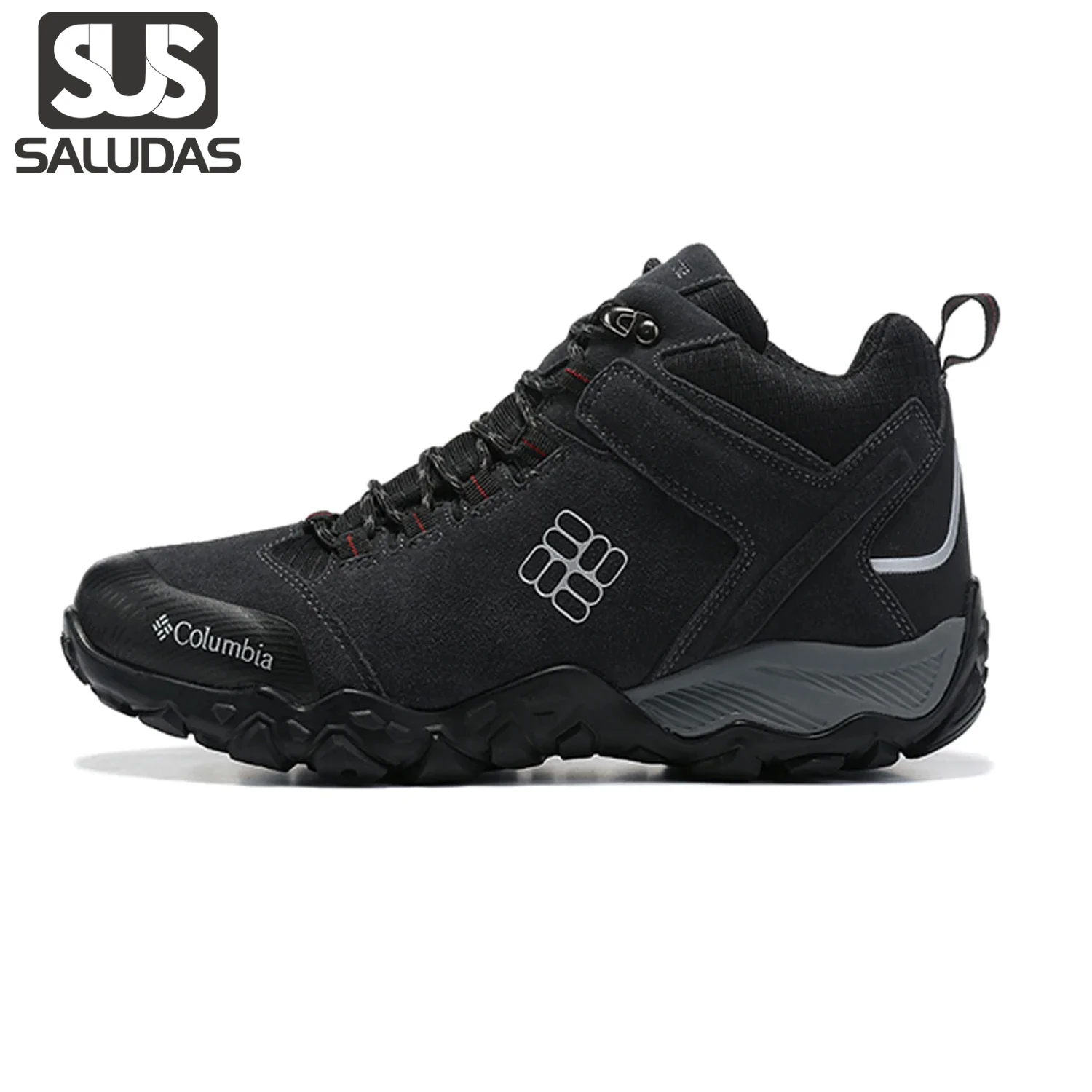

SALUDAS Waterproof Hiking Boots Man Winter Mountain Tactical Camping Mens Leather Outdoor Safety Shoes for Men Trekking Sneakers