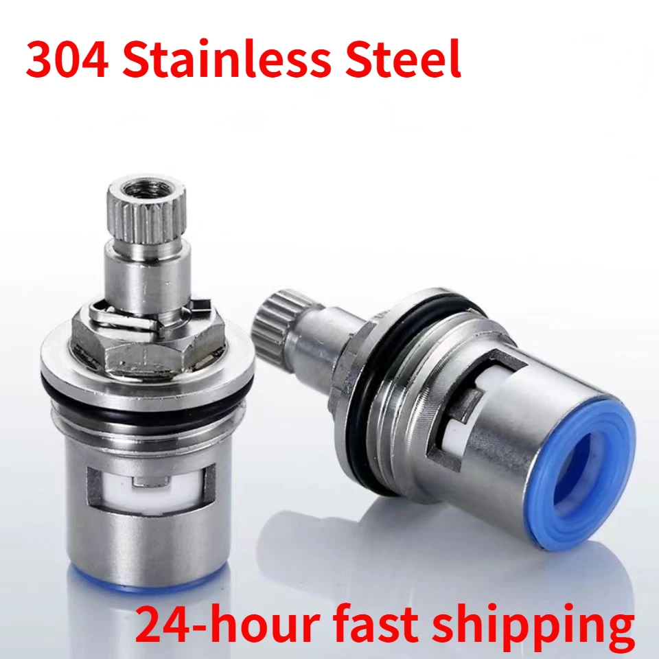 1/2pcs Faucet Cartridges Replacement Stainless Steel Tap Valves Household Single Angle Valve Kitchen Bathroom Faucet Accessories