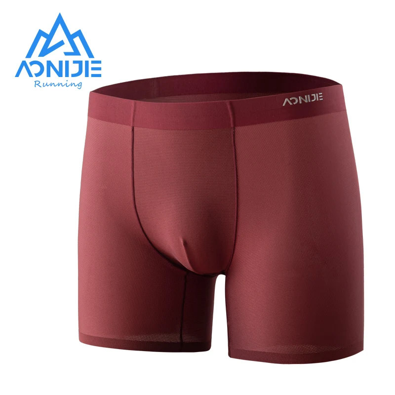 AONIJIE 3 in 1 Set uomo sport intimo a vita media colore misto Boxer professionale traspirante mutande maschili Anti-attrito