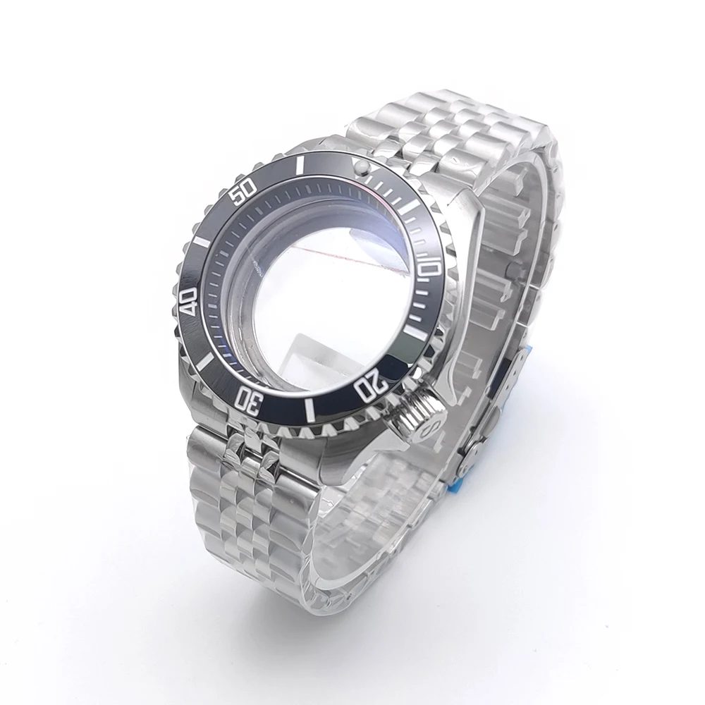 Vibrant 42mm Watch Case with Sloping Bezel