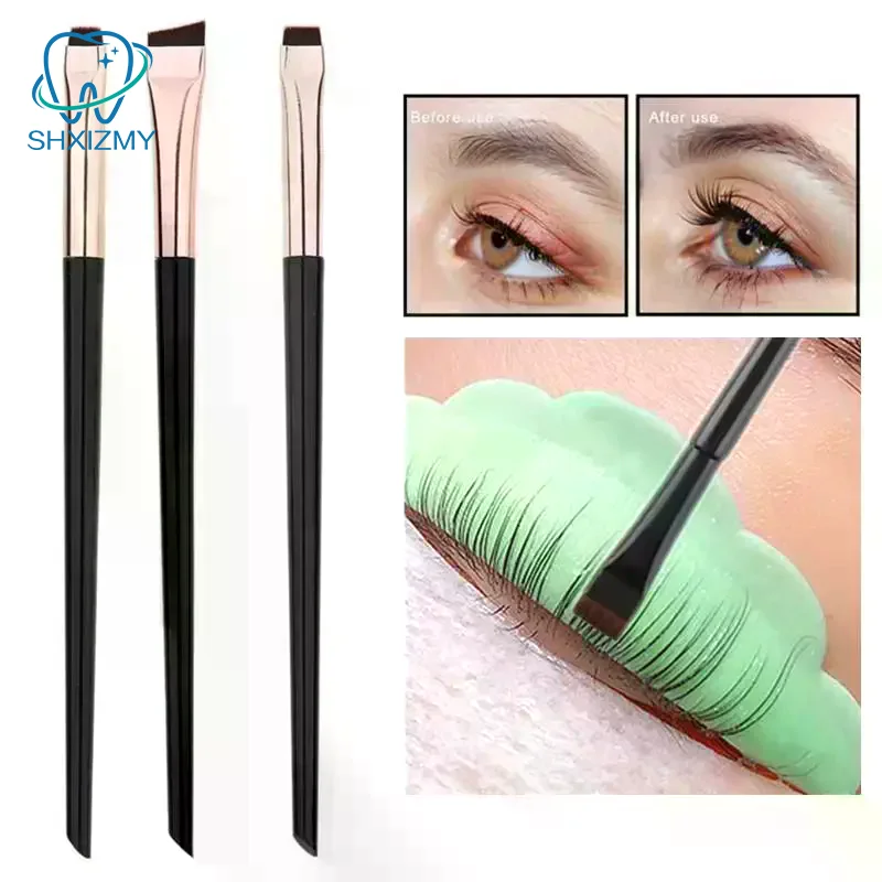 3PCS 플랫 헤드 펌 브러쉬 속눈썹 스타일링 브러쉬 라미네이션 속눈썹 분리 도구 속눈썹 연장 도구 래쉬 리프트 도구