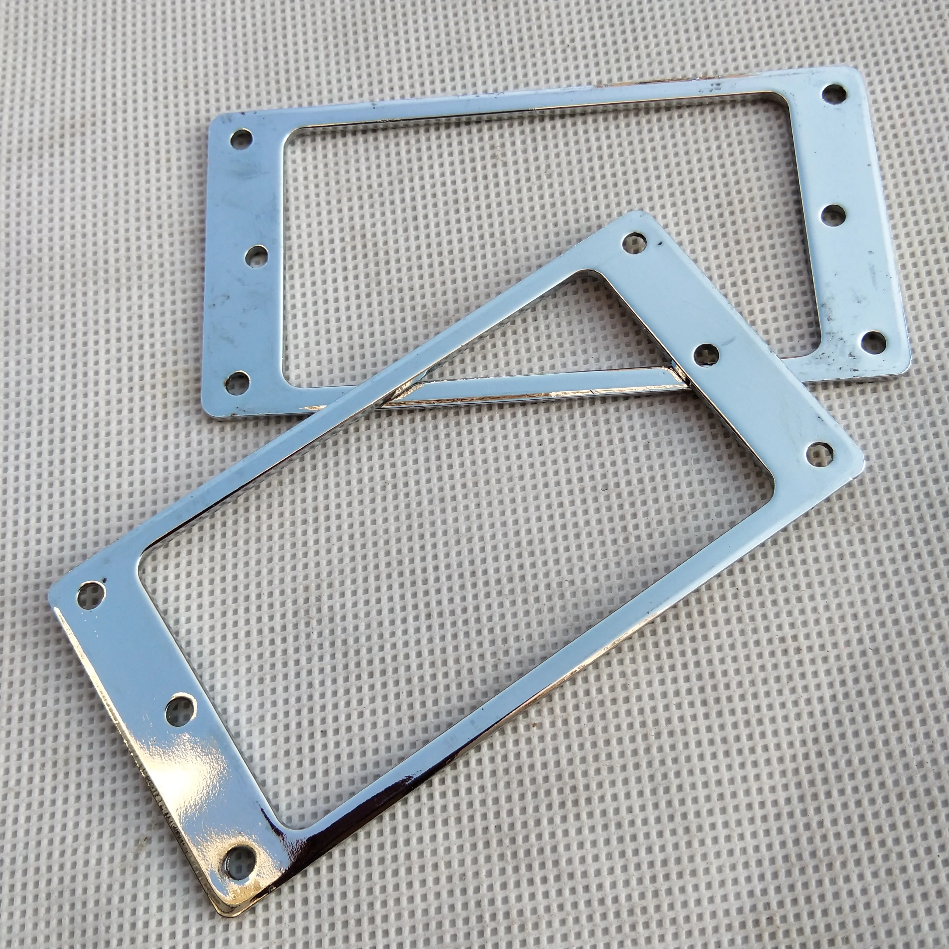Electric Guitar Pickup with Flat Metal Frame, Mounting Ring in Chrome for LP Electric Guitar, BJH-59, 2PCs