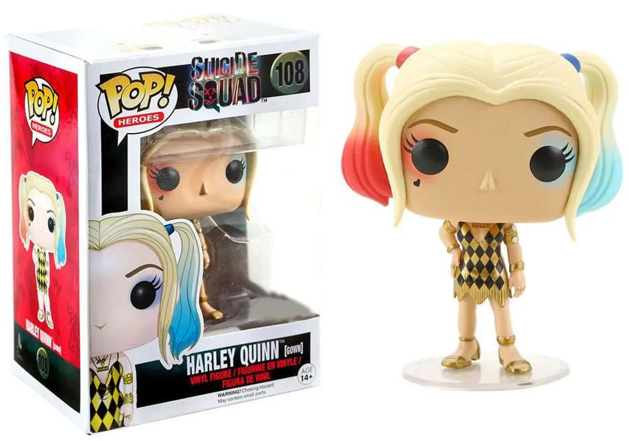 thumbnail image 5 of FUNKO Pop Suicide Squad Harley Quinn Gown 105# 108# Muñecas Figuras de acción de juguete Figuras de vinilo coleccionables Juguetes modelo Regalos, 5 of 5