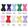 1Pair Children Long Gloves Princess Dance Performance Stage Gloves Satin Sequins Bow Glove Solid Full Finger Mittens Accessories 3