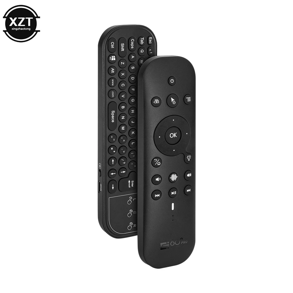 

G60S Pro Bluetooth-Совместимость 5,0 2,4G беспроводной гироскоп Air Mouse голосовой пульт дистанционного управления мини-клавиатура для Android Smart TV Box PC