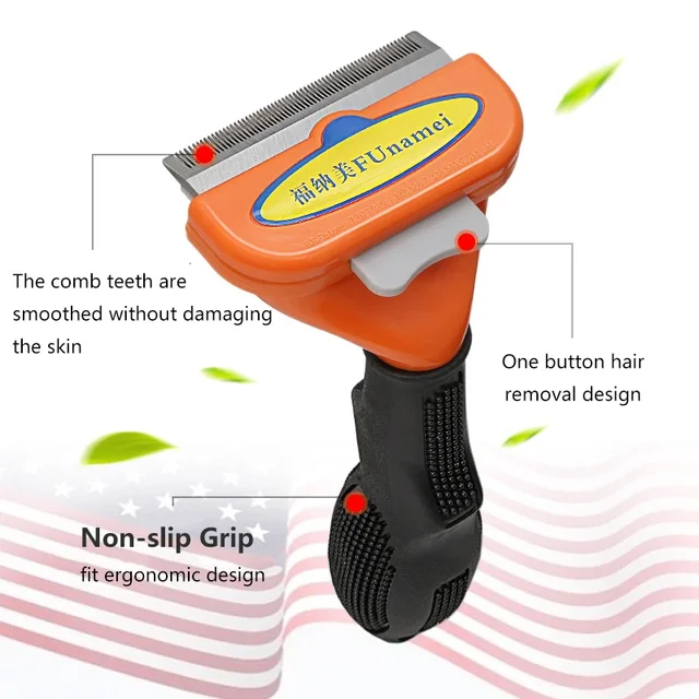 Pet Cat Hair Removal Combs Pet Grooming Brush Dogs Cats Hair Shedding Massage Combs Cat Hair Remover Cleaning Grooming Cat Brush 4