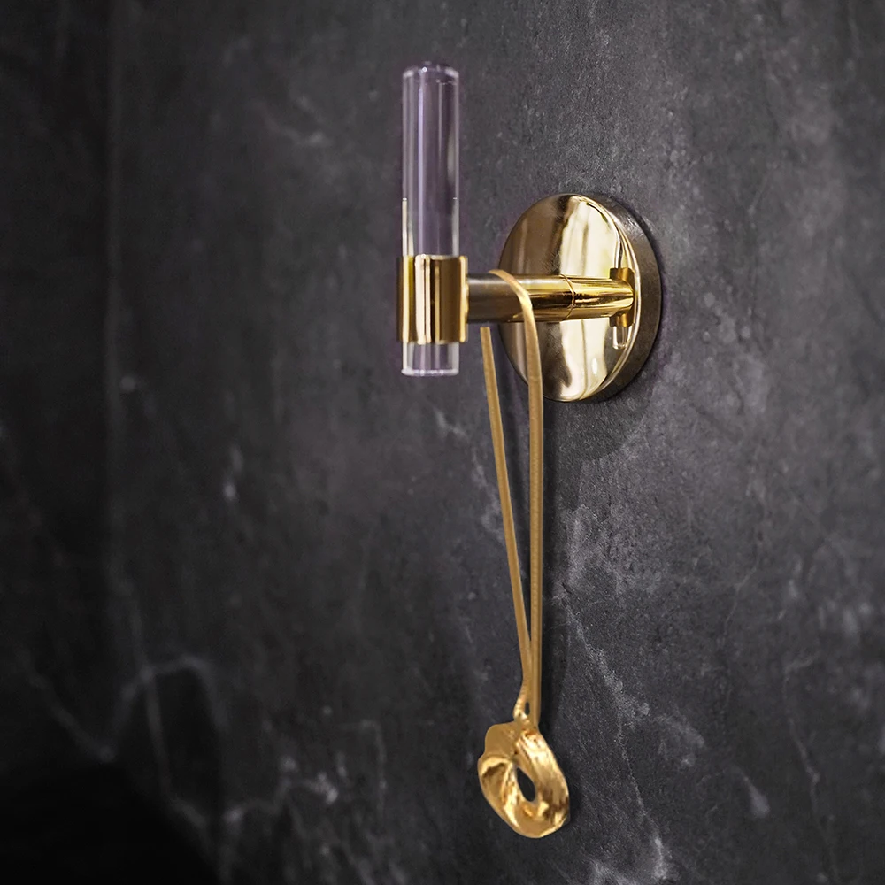 Light Luxury Gold Towel Rack, Paper Holder, Bathroom Hardware Accessories, Kitchen Acrylic Hooks