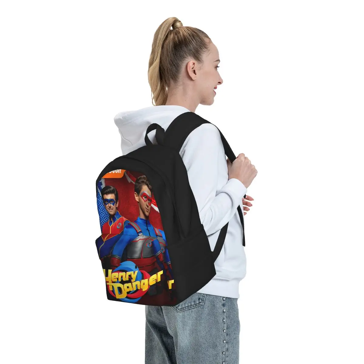 Henry Danger Large-Capacity Student Backpack Ladies Fashion Casual Schoolbag Female Waterproof Travel Bag