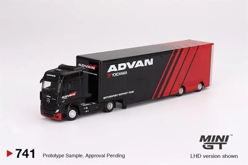 ミニgtカーモデル1:64,トランスポーター/テントセット/s15, advan lhd 